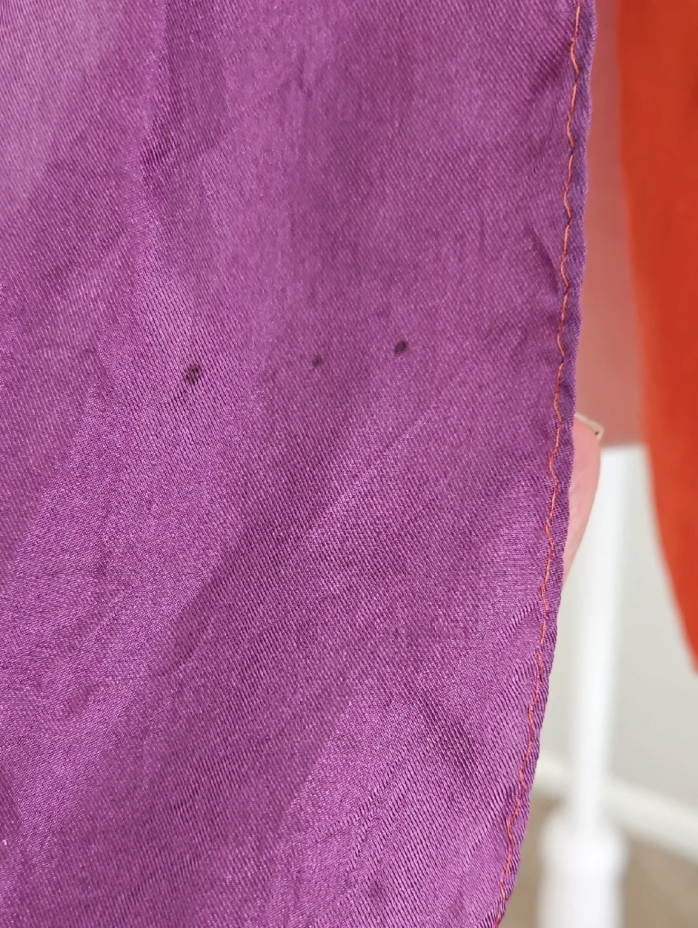Anne Klein 100% Silk Scarf Vintage Abstract Geometric Stripes Purple Orange